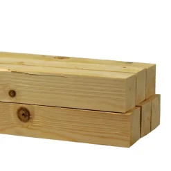 Voordeelpak ruw vuren 50x50 mm lengte 210 cm 6 stuks