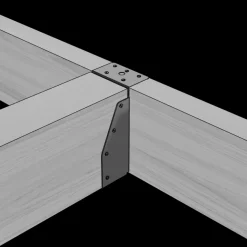 Waelbers balkdrager met lange lip 46 x 121 mm zwart