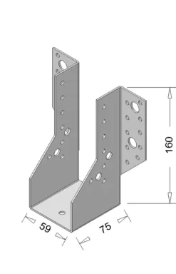 Waelbers raveeldrager zwaar 59 x 160 mm zwart