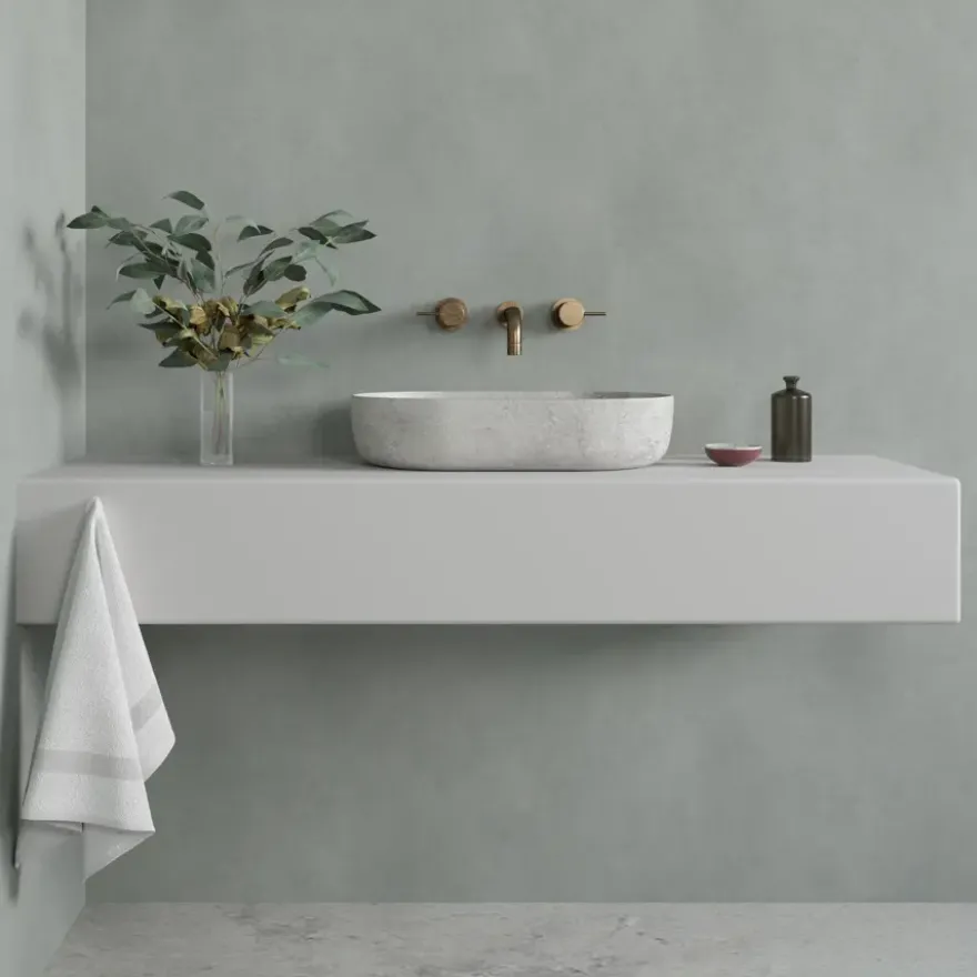 Wand/douche paneel kunststof Allora 260 x 90 cm licht grijs dikte 4 mm 2,34 m²