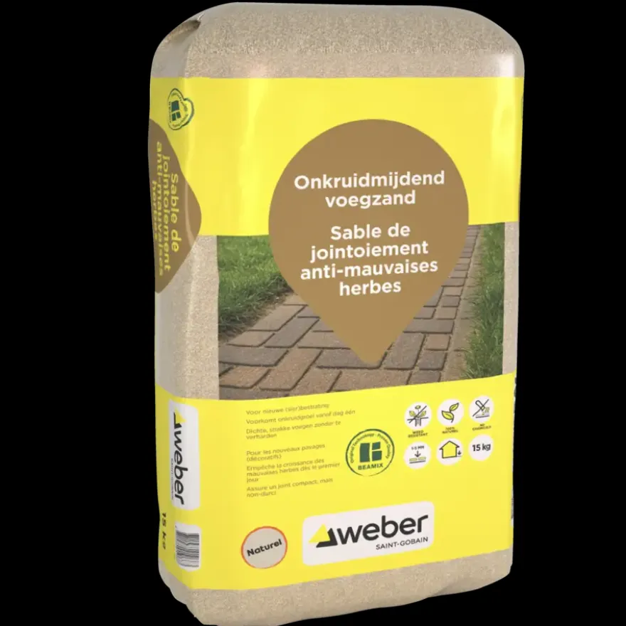 Weber Beamix onkruidmijdend voegzand naturel 15 kg