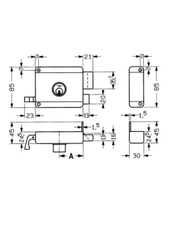 Yale Oplegslot met Buitencilinder Vast Grijs Gelakt 635-50mm